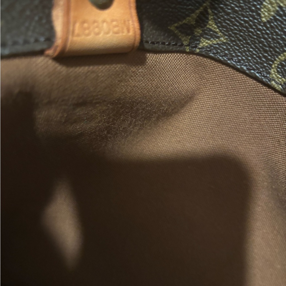 Louis Vuitton Brown Monogram Canvas Tote with Tan Leather Trim - Picture 10 of 10